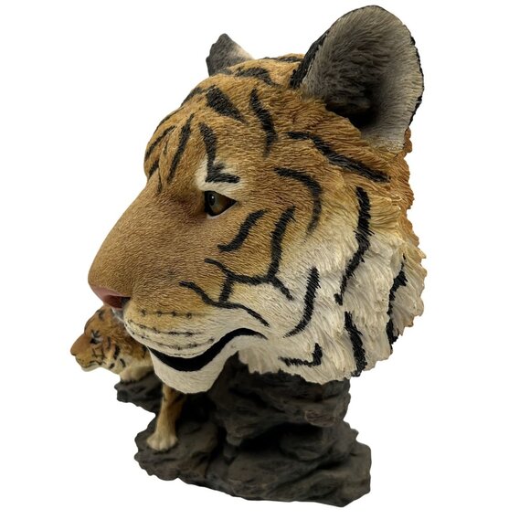 Vintage Bengal Tiger Bust & Full Body RARE Statue Collectible Wildlife Decor - Picture 5 of 12